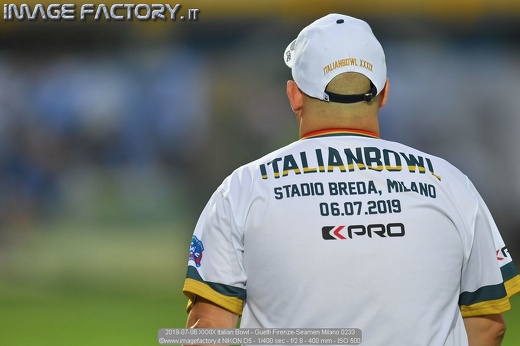 2019-07-06 XXXIX Italian Bowl - Guelfi Firenze-Seamen Milano 0233